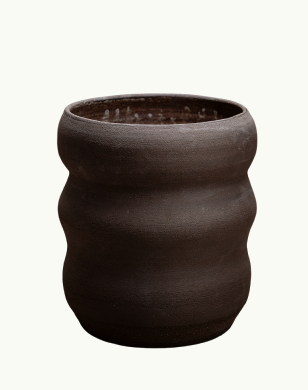 Pot ondulé noir